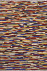 Flat Weave Kilim Antique Navaho Vintage handmade Modern Kilim Red Blue Hand-Woven Rectangle 100% Wool Area Rug 5x7